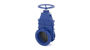 Rubberized gate valve UGRESHA, DN500, PN10, wide execution
