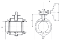 Схема для Кран приварной, полнопроходный DN600, DN700, DN800: Приварной, полнопроходный шаровой кран 400 500 600 700 800 900 1000 1200