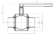 Схема для Полнопроходной приварной шаровой кран, DN150