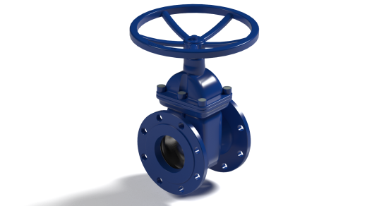 Rubberized gate valve UGRESHA, DN80, PN16, narrow execution
